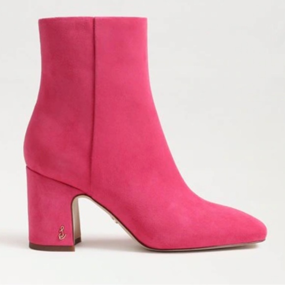 Sam Edelman Hot Pink Suede Fawn Booties - Picture 2 of 9
